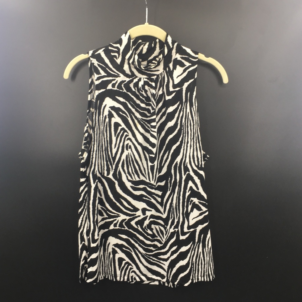 Bleeker and McDougal Sleeveless Zebra Stripe Top